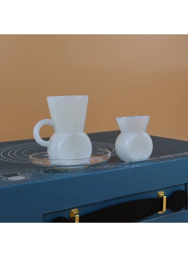 Raz طقم أكواب شاي وقهوة من زجاج سوليس | أكواب شاي عربية أنيقة | علبة هدايا فاخرة - Image 2